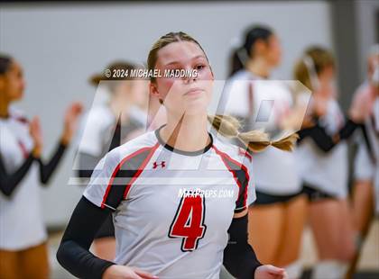 Thumbnail 2 in Hardin-Jefferson vs Bridge City (UIL Volleyball 4A Division 2 Region 3 Area Playoff) photogallery.