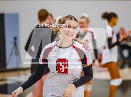 Thumbnail 2 in Hardin-Jefferson vs Bridge City (UIL Volleyball 4A Division 2 Region 3 Area Playoff) photogallery.