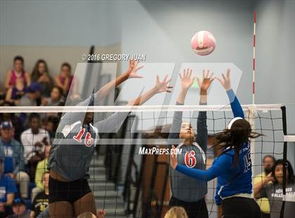 Thumbnail 1 in St. Scholastica vs. McGehee (Penguin Volleyball Classic) photogallery.