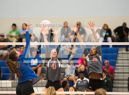 Thumbnail 1 in St. Scholastica vs. McGehee (Penguin Volleyball Classic) photogallery.