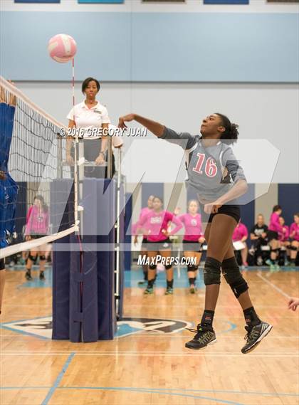 Thumbnail 2 in St. Scholastica vs. McGehee (Penguin Volleyball Classic) photogallery.