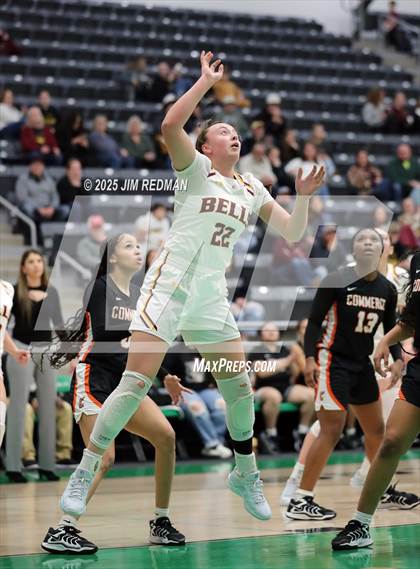 Thumbnail 2 in Bells vs. Commerce (UIL 3A D2 Bi-District Basketball Playoff) photogallery.