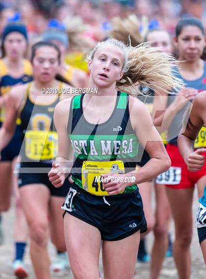 Thumbnail 2 in CIF State Cross Country Championships (Girls D4 Race) photogallery.