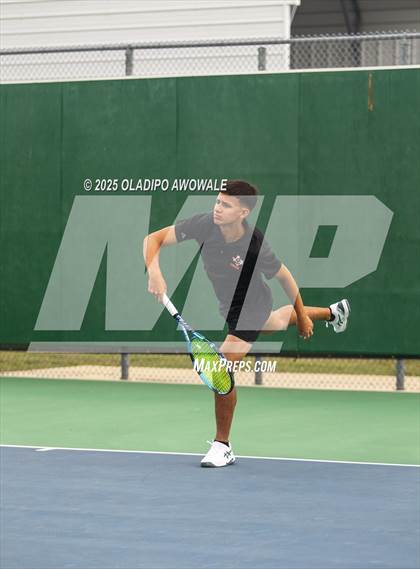 Thumbnail 2 in UIL 3A Boys Tennis (Semifinals) photogallery.