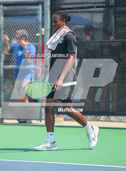 Thumbnail 2 in UIL 3A Boys Tennis (Semifinals) photogallery.