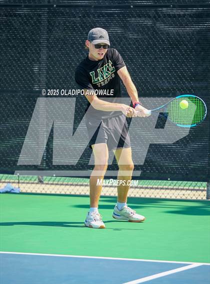 Thumbnail 2 in UIL 3A Boys Tennis (Semifinals) photogallery.