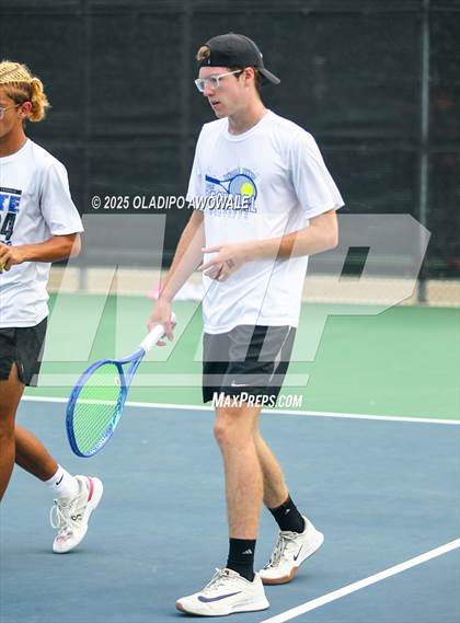 Thumbnail 2 in UIL 3A Boys Tennis (Semifinals) photogallery.