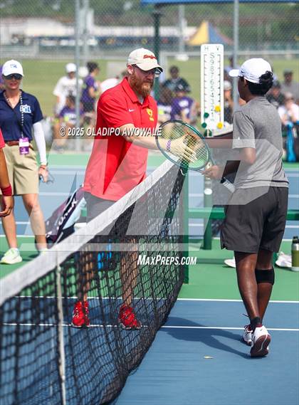 Thumbnail 2 in UIL 3A Boys Tennis (Semifinals) photogallery.
