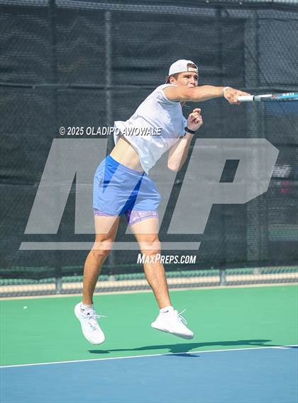 Thumbnail 2 in UIL 3A Boys Tennis (Semifinals) photogallery.
