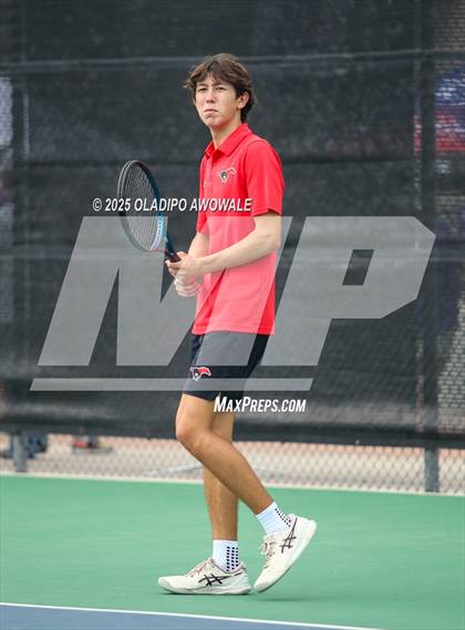 Thumbnail 3 in UIL 3A Boys Tennis (Semifinals) photogallery.