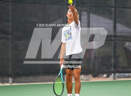 Thumbnail 2 in UIL 3A Boys Tennis (Semifinals) photogallery.