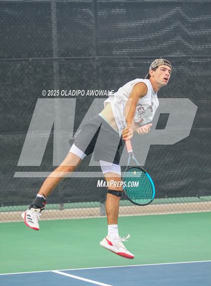 Thumbnail 2 in UIL 3A Boys Tennis (Semifinals) photogallery.