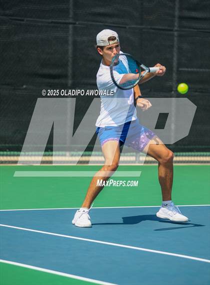 Thumbnail 2 in UIL 3A Boys Tennis (Semifinals) photogallery.