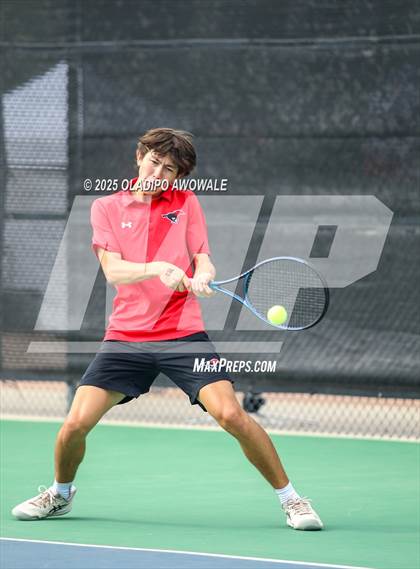 Thumbnail 2 in UIL 3A Boys Tennis (Semifinals) photogallery.
