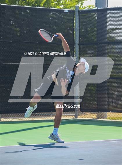 Thumbnail 2 in UIL 3A Boys Tennis (Semifinals) photogallery.
