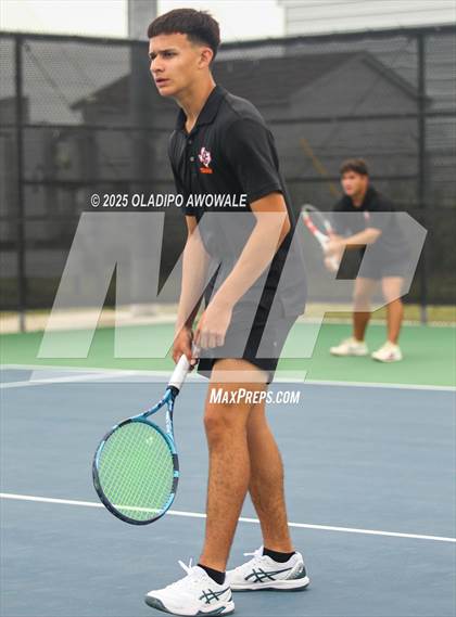 Thumbnail 2 in UIL 3A Boys Tennis (Semifinals) photogallery.