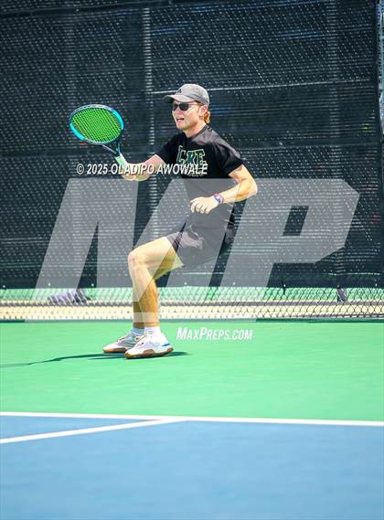 Thumbnail 2 in UIL 3A Boys Tennis (Semifinals) photogallery.