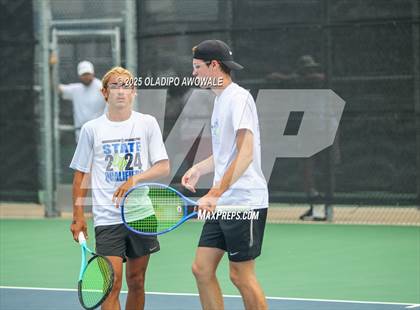 Thumbnail 3 in UIL 3A Boys Tennis (Semifinals) photogallery.