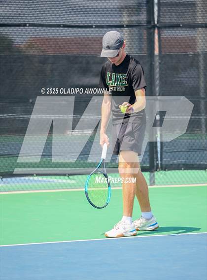 Thumbnail 3 in UIL 3A Boys Tennis (Semifinals) photogallery.
