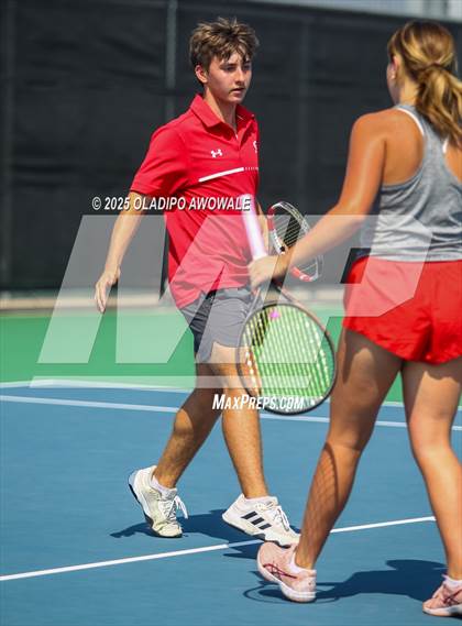 Thumbnail 2 in UIL 3A Boys Tennis (Semifinals) photogallery.