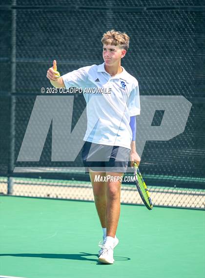 Thumbnail 2 in UIL 3A Boys Tennis (Semifinals) photogallery.