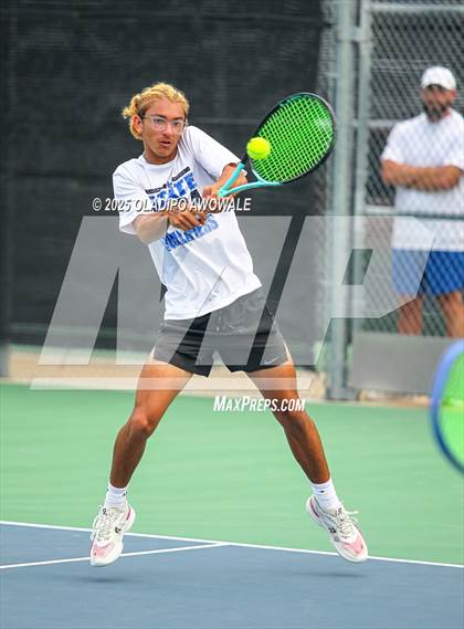 Thumbnail 2 in UIL 3A Boys Tennis (Semifinals) photogallery.
