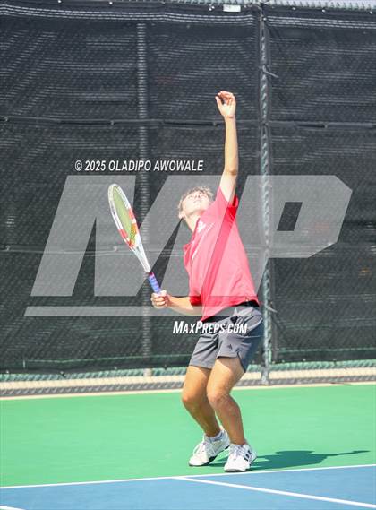 Thumbnail 2 in UIL 3A Boys Tennis (Semifinals) photogallery.