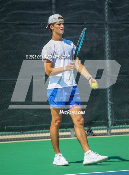 Thumbnail 3 in UIL 3A Boys Tennis (Semifinals) photogallery.