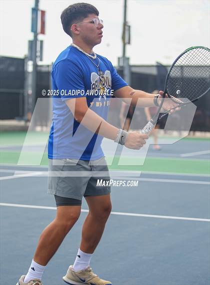 Thumbnail 2 in UIL 3A Boys Tennis (Semifinals) photogallery.