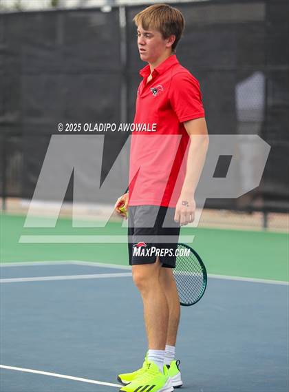 Thumbnail 2 in UIL 3A Boys Tennis (Semifinals) photogallery.
