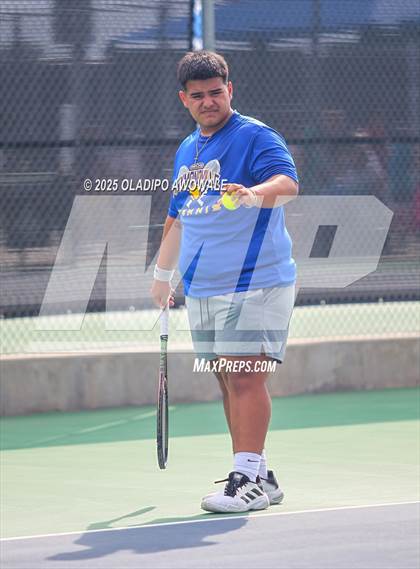 Thumbnail 2 in UIL 3A Boys Tennis (Semifinals) photogallery.