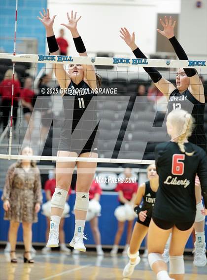 Thumbnail 2 in Liberty vs Lovejoy (UIL 5A Volleyball Regional Final Division 2) photogallery.