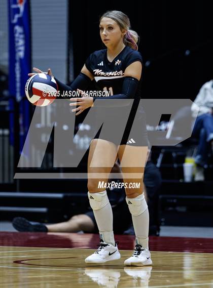 Thumbnail 3 in Jewett Leon vs. Nocona (UIL 2A D1 Volleyball Final) photogallery.