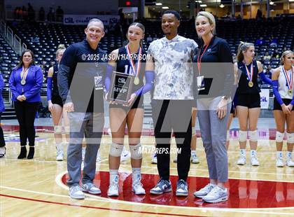 Thumbnail 2 in Jewett Leon vs. Nocona (UIL 2A D1 Volleyball Final) photogallery.