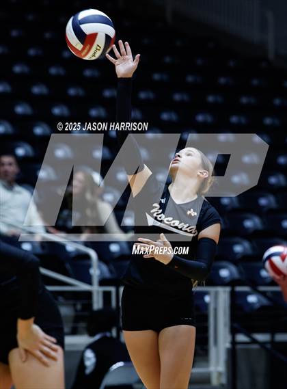 Thumbnail 1 in Jewett Leon vs. Nocona (UIL 2A D1 Volleyball Final) photogallery.