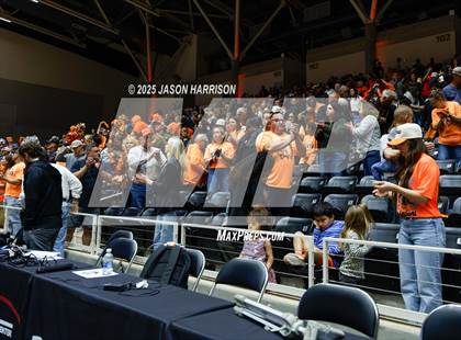 Thumbnail 2 in Jewett Leon vs. Nocona (UIL 2A D1 Volleyball Final) photogallery.