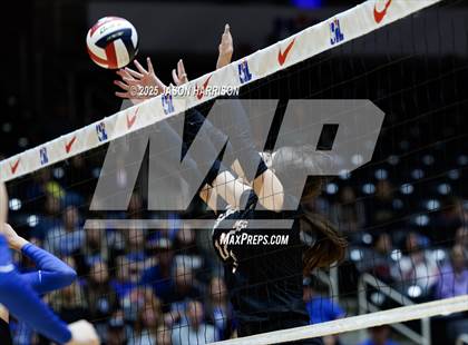 Thumbnail 2 in Jewett Leon vs. Nocona (UIL 2A D1 Volleyball Final) photogallery.
