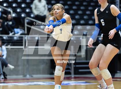 Thumbnail 3 in Jewett Leon vs. Nocona (UIL 2A D1 Volleyball Final) photogallery.