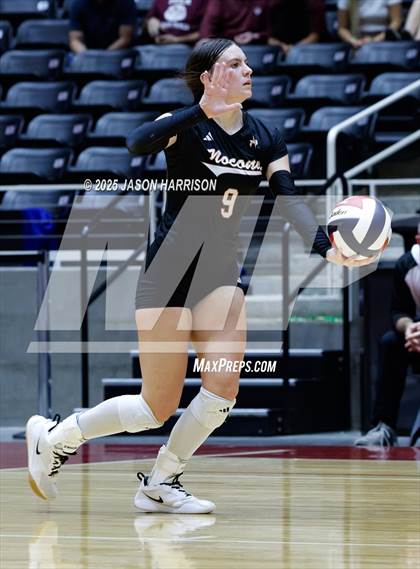 Thumbnail 3 in Jewett Leon vs. Nocona (UIL 2A D1 Volleyball Final) photogallery.