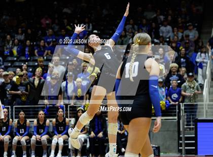 Thumbnail 1 in Jewett Leon vs. Nocona (UIL 2A D1 Volleyball Final) photogallery.