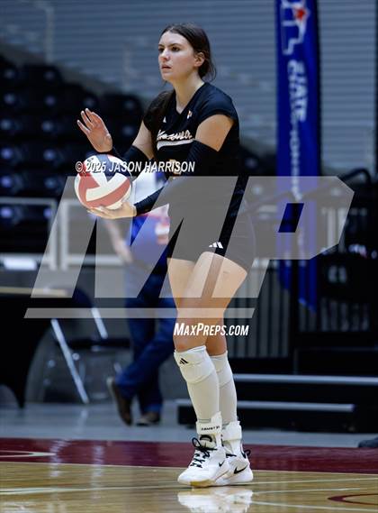 Thumbnail 1 in Jewett Leon vs. Nocona (UIL 2A D1 Volleyball Final) photogallery.