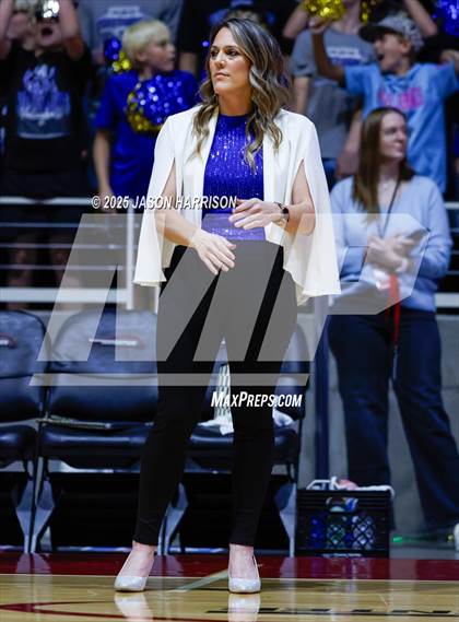 Thumbnail 3 in Jewett Leon vs. Nocona (UIL 2A D1 Volleyball Final) photogallery.