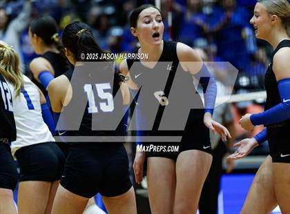 Thumbnail 3 in Jewett Leon vs. Nocona (UIL 2A D1 Volleyball Final) photogallery.