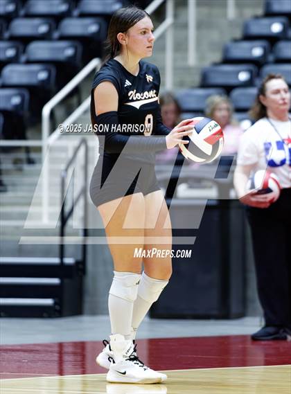 Thumbnail 2 in Jewett Leon vs. Nocona (UIL 2A D1 Volleyball Final) photogallery.