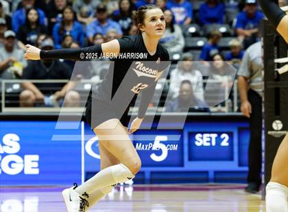 Thumbnail 3 in Jewett Leon vs. Nocona (UIL 2A D1 Volleyball Final) photogallery.