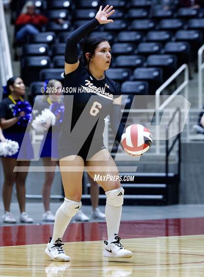 Thumbnail 2 in Jewett Leon vs. Nocona (UIL 2A D1 Volleyball Final) photogallery.