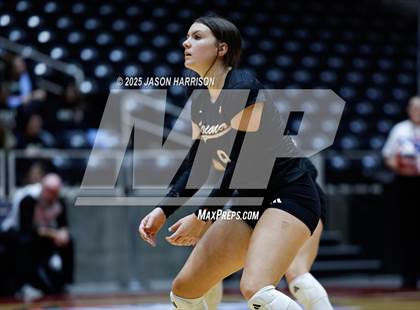 Thumbnail 2 in Jewett Leon vs. Nocona (UIL 2A D1 Volleyball Final) photogallery.