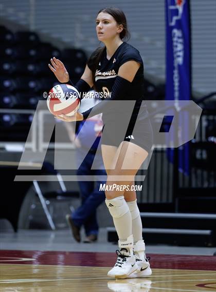Thumbnail 1 in Jewett Leon vs. Nocona (UIL 2A D1 Volleyball Final) photogallery.