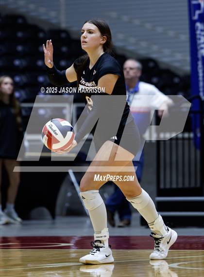 Thumbnail 2 in Jewett Leon vs. Nocona (UIL 2A D1 Volleyball Final) photogallery.