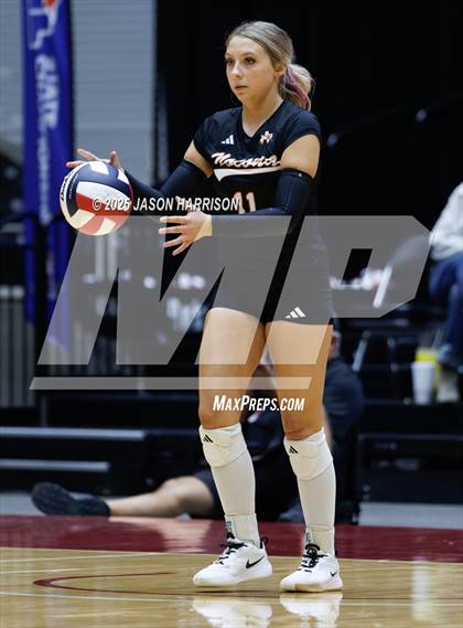 Thumbnail 3 in Jewett Leon vs. Nocona (UIL 2A D1 Volleyball Final) photogallery.